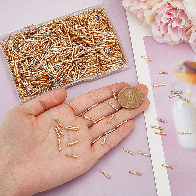 1000Pcs Glass Twisted Bugle Beads SEED-HY0001-12B-1