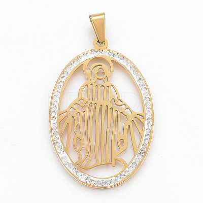 304 Stainless Steel Big Pendants STAS-F165-48G-1