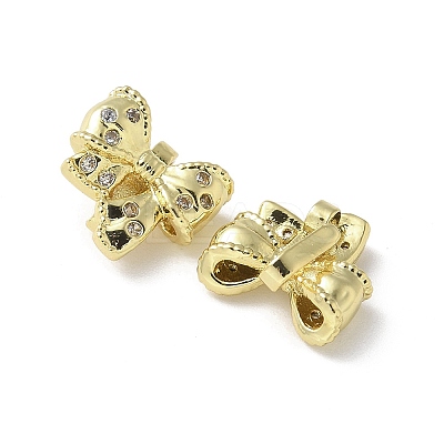 Brass Micro Pave Clear Cubic Zirconia Pendants KK-A236-17G-1