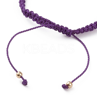 Adjustable Waxed Polyester Cord Braided Bead Bracelets BJEW-JB05846-05-1