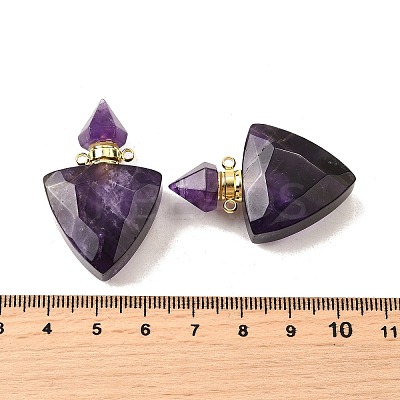 Natural Amethyst Perfume Bottle Pendants G-L623-10G-02-1