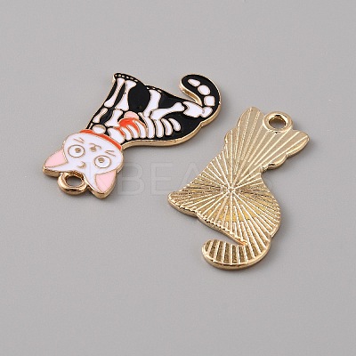 Zine Alloy Enamel Charms ENAM-WH0065-05B-LG-1