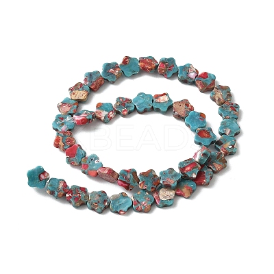 Dyed Synthetic Imperial Jasper Beads Strands G-D337-10mm-B04-1