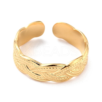 Ion Plating(IP) 304 Stainless Steel Finger Rings RJEW-L102-29G-1