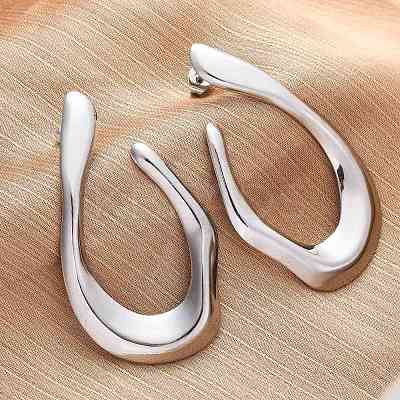 304 Stainless Steel Teardrop Stud Earrings EJEW-B108-13P-1