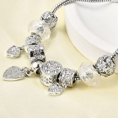 Alloy European Beads Charm Bracelets LS-BJEW-F495-15P-1