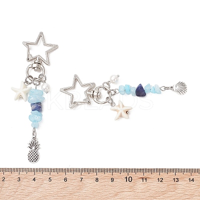 Ocean Alloy Pendant Decorations HJEW-JM04838-1