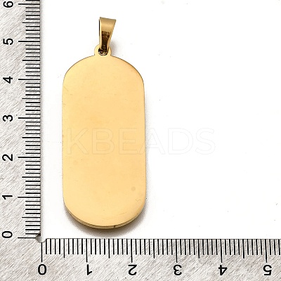 Oval with 12 Constellation 304 Stainless Steel Rhinestone Pendants STAS-M119-08A-G-1