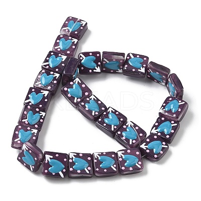 Handmade Lampwork Enamel Beads LAMP-G147-02B-1