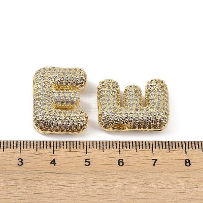 Brass Micro Pave Clear Cubic Zirconia Pendants KK-Z041-01G-E-1