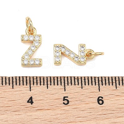 SHEGRACE Brass Micro Pave Clear Cubic Zirconia Pendants XGRQ29758-394G-Z-1