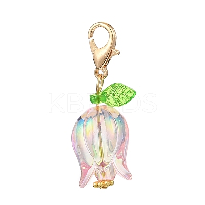 Tulip Acrylic Pendant Decorations HJEW-JM03082-01-1