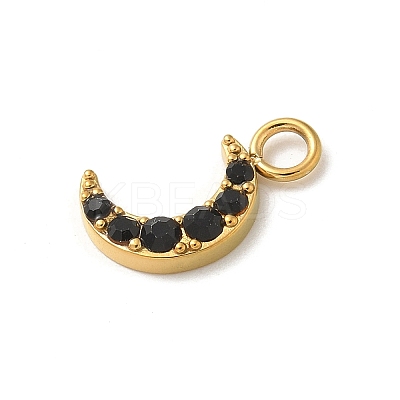 Ion Plating(IP) 304 Stainless Steel with Rhinestone Charms STAS-G351-16G-1
