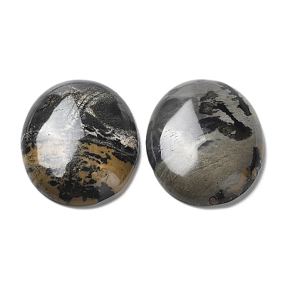 Natural Dendritic Jasper Cabochons G-F608-02A-01-1