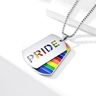 Rainbow Pride Necklace STAS-M292-01P-1