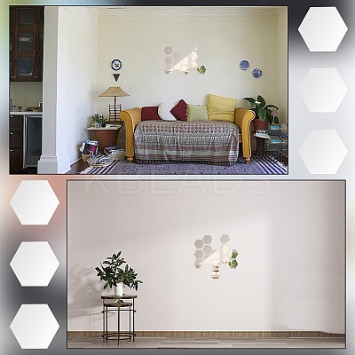 Acrylic Mirror Wall Stickers AJEW-WH0323-26B-1