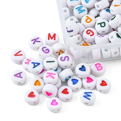200Pcs 2 Style Opaque Acrylic Beads SACR-YW0001-47-1