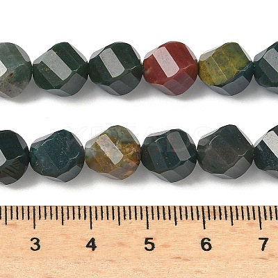Natural Bloodstone/Heliotrope Stone Beads Strands G-C267-B03-1