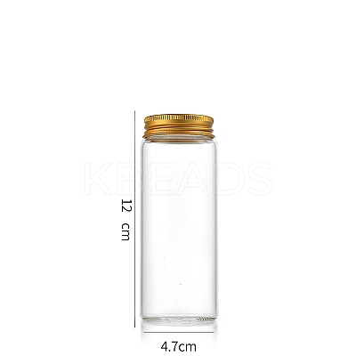 Column Glass Screw Top Bead Storage Tubes CON-WH0086-094G-02-1