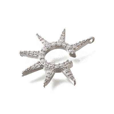Brass Micro Pave Cubic Zirconia Pendants KK-Q035-07P-1
