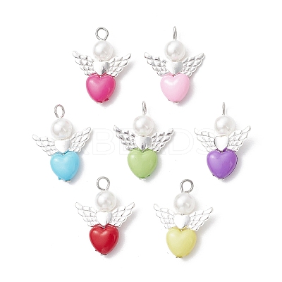 Angel and Heart Pendants PALLOY-JF03789-1