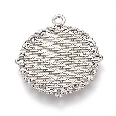 Tibetan Style Alloy Pendant Cabochon Settings LS-TIBE-T003-08AS-NR-1