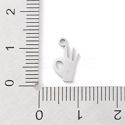 Non-Tarnish 304 Stainless Steel Charms STAS-K286-01K-P-1