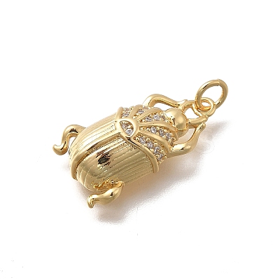 Brass Micro Pave Cubic Zirconia Pendants KK-D431-074B-01-1