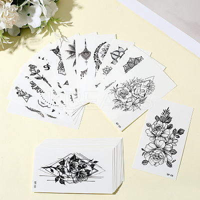 Removable Temporary Water Proof Tattoos Paper Stickers DIY-WH20009-94B-1