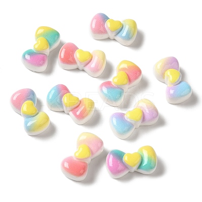 Gradient Color Opaque Resin Decoden Cabochons CRES-Z006-04-1