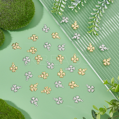 80Pcs 2 Colors 304 Stainless Steel Pendants STAS-DC0008-88-1