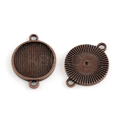 Tibetan Style Cabochon Connector Settings TIBE-A17990-R-FF-1