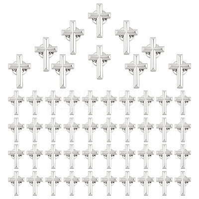 50Pcs Religion Corss Alloy Lapel Pin Backs JEWB-FH0002-50P-1