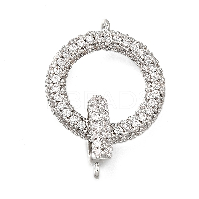 Brass Cubic Zirconia Fold Over Clasps LS-KK-Q048-11P-1