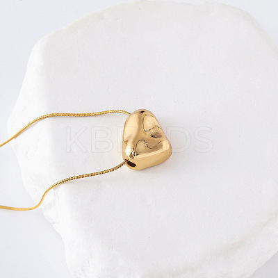 3Pcs Minimalist European-style Stainless Steel Irregular Polished Heart Pendant Necklaces for Women YJ1640-1