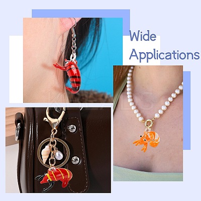 5Pcs 5 Colors Handmade Lampwork Pendants LAMP-CJ0003-05-1