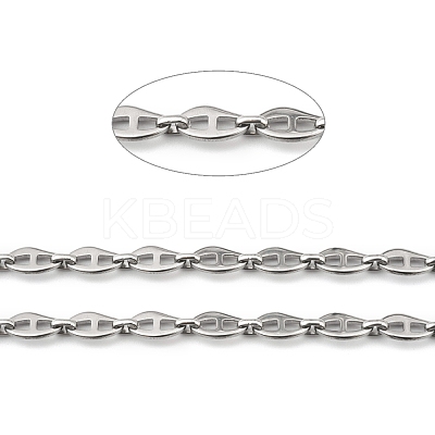 Non-Tarnish 3.28 Feet 304 Stainless Steel Link Chains X-STAS-H111-01P-1