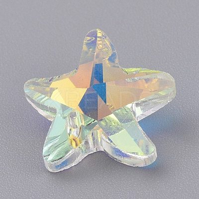 Faceted Glass Charms GLAA-H101-A-17-1
