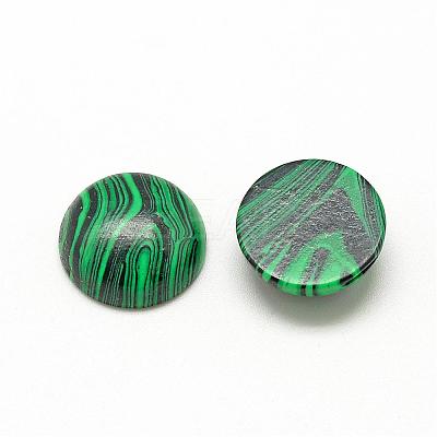 Synthetic Malachite Cabochons G-R416-10mm-38-1