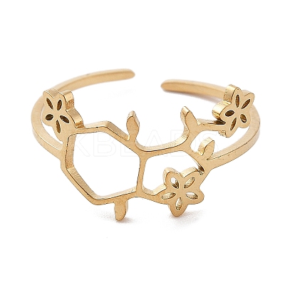 304 Stainless Steel Cuff Rings RJEW-Q002-02G-1