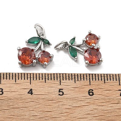 Brass Micro Pave Cubic Zirconia Pendants KK-U060-16P-1