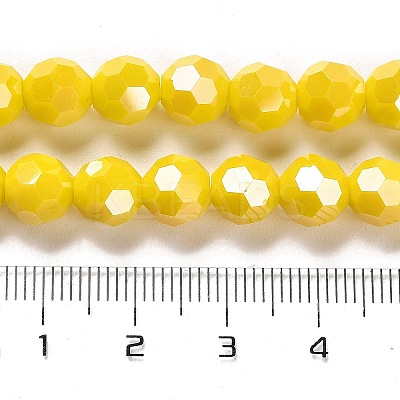 Electroplate Opaque Glass Beads Strands EGLA-A035-P8mm-A04-1