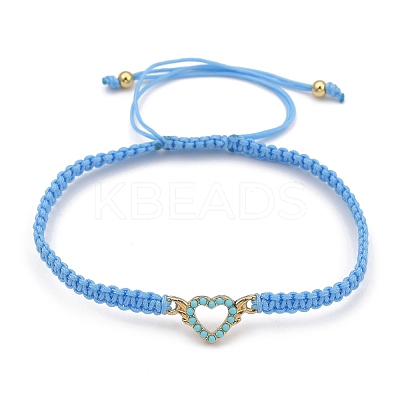 Adjustable Nylon Cord Braided Bead Bracelets BJEW-JB05394-02-1