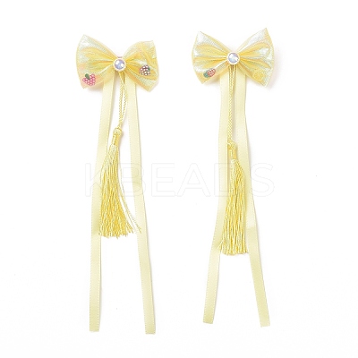 Bowknot Long Ribbon Alligator Hair Clip LS-PHAR-D013-03B-1