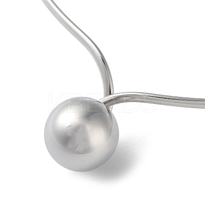 Non-Tarnish 304 Stainless Steel Round Ball Pendant Choker Necklaces LS-NJEW-D058-01P-1