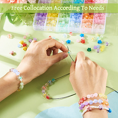 60Pcs 6 Colors Transparent Acrylic Beads TACR-TA0001-53-1