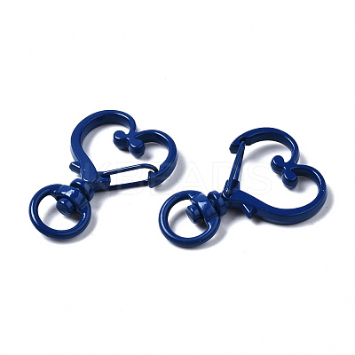 Spray Painted Eco-Friendly Alloy Swivel Snap Hooks Clasps PALLOY-T080-17-NR-1