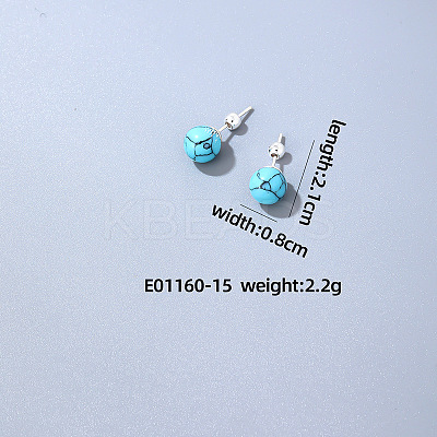 Handmade Fashion Gemstone Stainless Steel Bead Earrings Accessories for Autumn/Winter VH6205-12-1