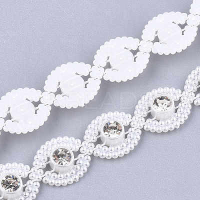 ABS Plastic Imitation Pearl Beaded Trim Garland Strand AJEW-S073-27-1