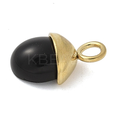 Dyed Black Synthetic Turquoise Pendants STAS-L277-07G-02-1